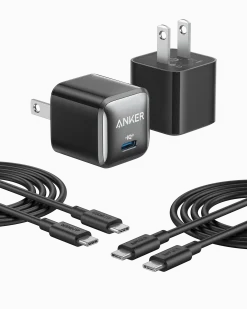 Anker 511 Charger (Nano Pro) with 6 ft USB-C Cable(2-Pack)