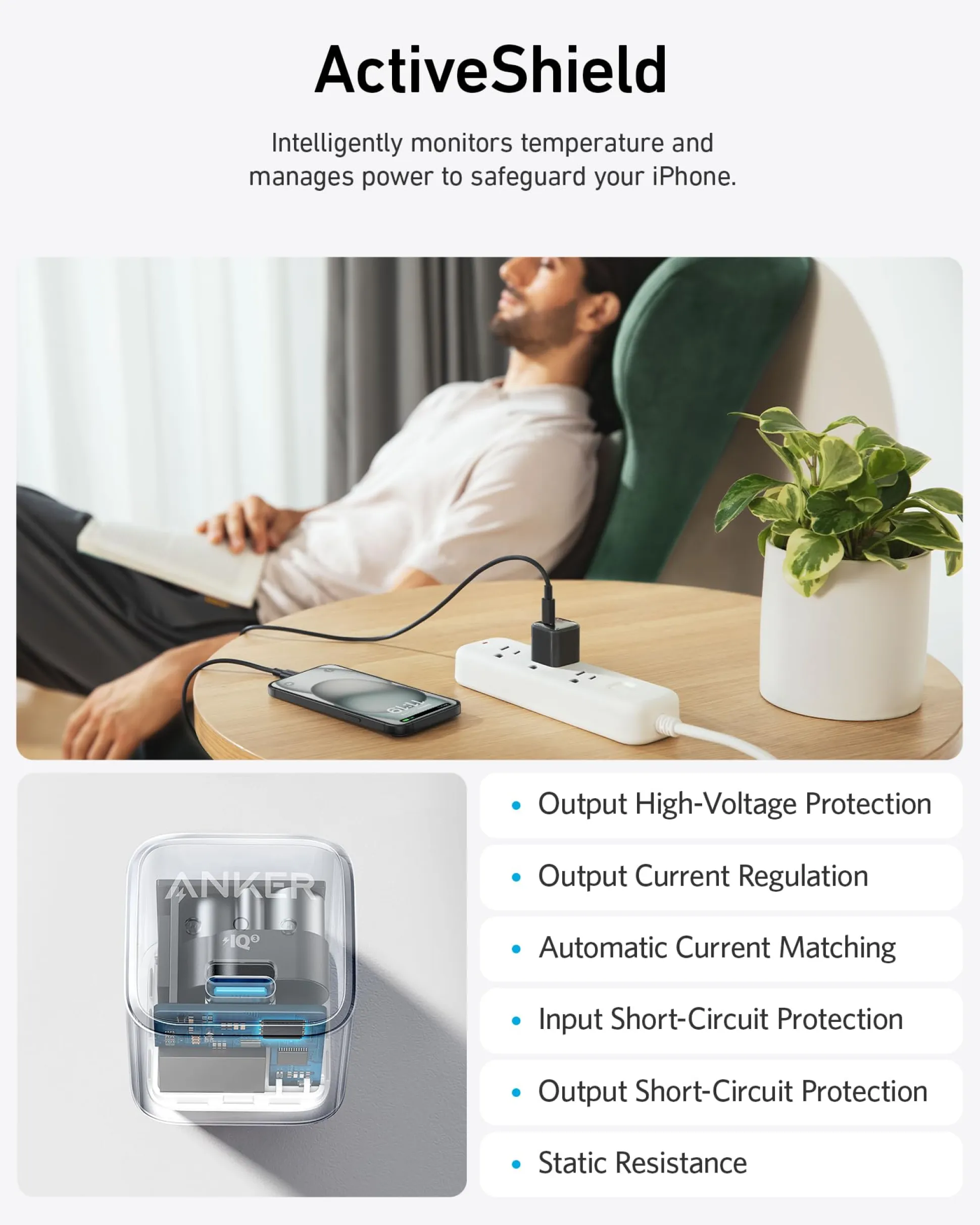 Anker 511 Charger (Nano Pro) with 6 ft USB-C Cable(2-Pack)