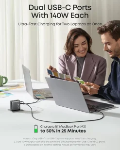 Anker Charger (140W, 4-Port, PD 3.1) with USB-C Cable