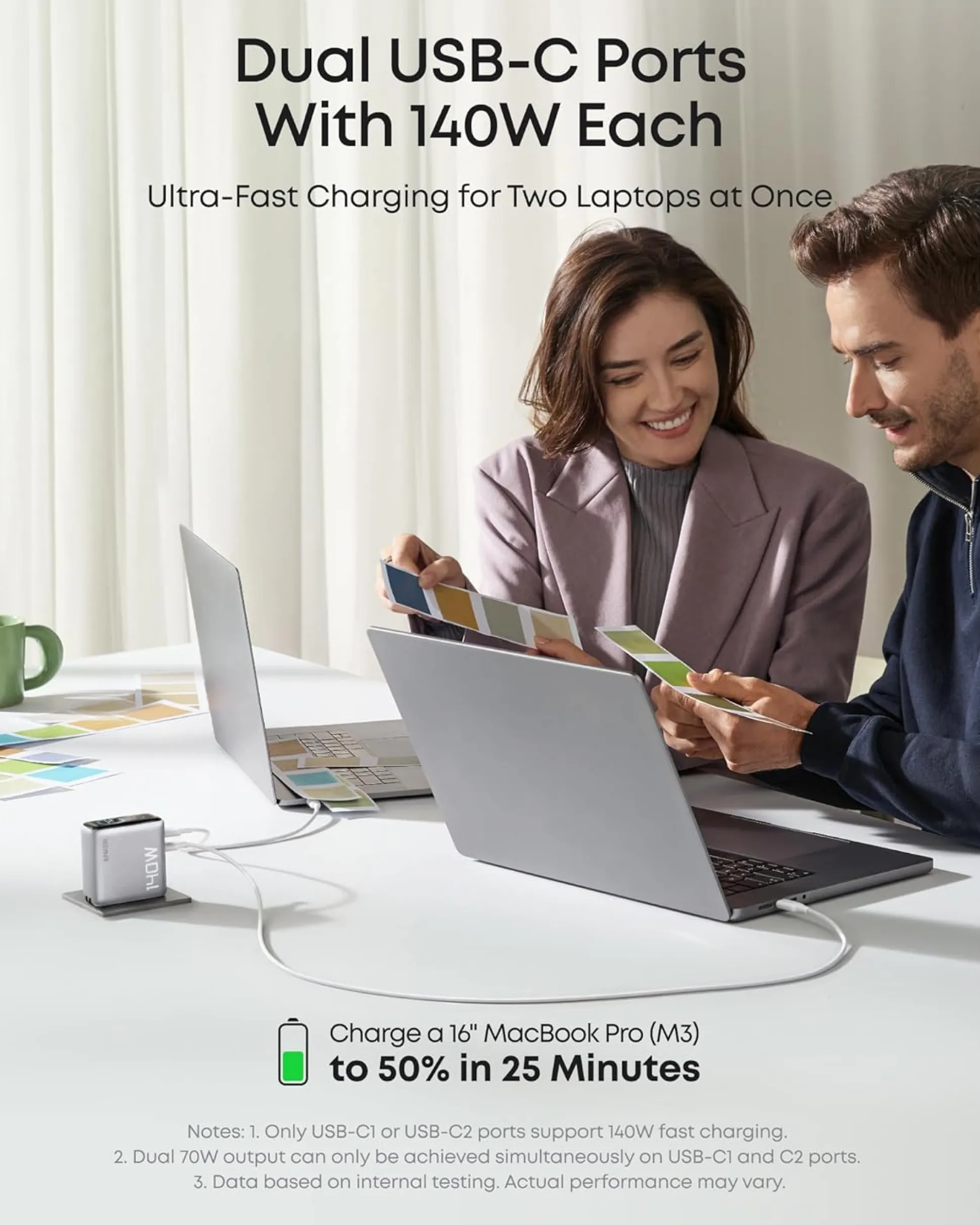 Anker Charger (140W, 4-Port, PD 3.1) with USB-C Cable