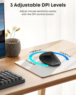 Anker 2.4G Wireless Vertical Ergonomic Optical Mouse