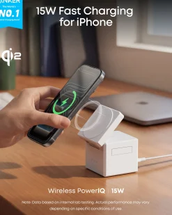 Anker 3-in-1 Cube with Qi2 and Anker 140W 2-in-1 USB-C to USB-C Cable