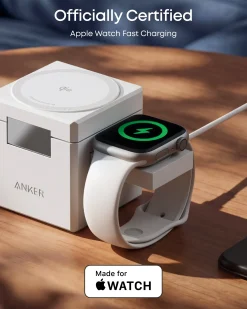 Anker 3-in-1 Cube with Qi2 and Anker 140W 2-in-1 USB-C to USB-C Cable