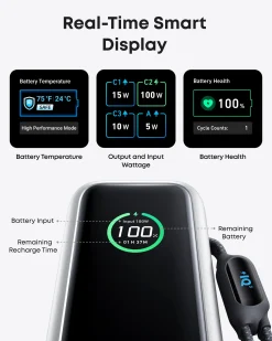 Anker Laptop Power Bank (25K, 165W, Built-In and Retractable Cables) and Anker Nano Travel Adapter (5-in-1, 20W, 1-Pack)
