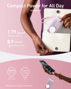 Anker MagGo Power Bank (10K, 35W, For Apple Watch)