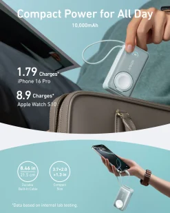 Anker MagGo Power Bank (10K, 35W, For Apple Watch)