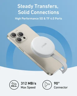 Anker MagGo USB-C Adapter (3-in-1, 10Gbps, For iPhone)