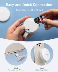 Anker MagGo USB-C Adapter (3-in-1, 10Gbps, For iPhone)