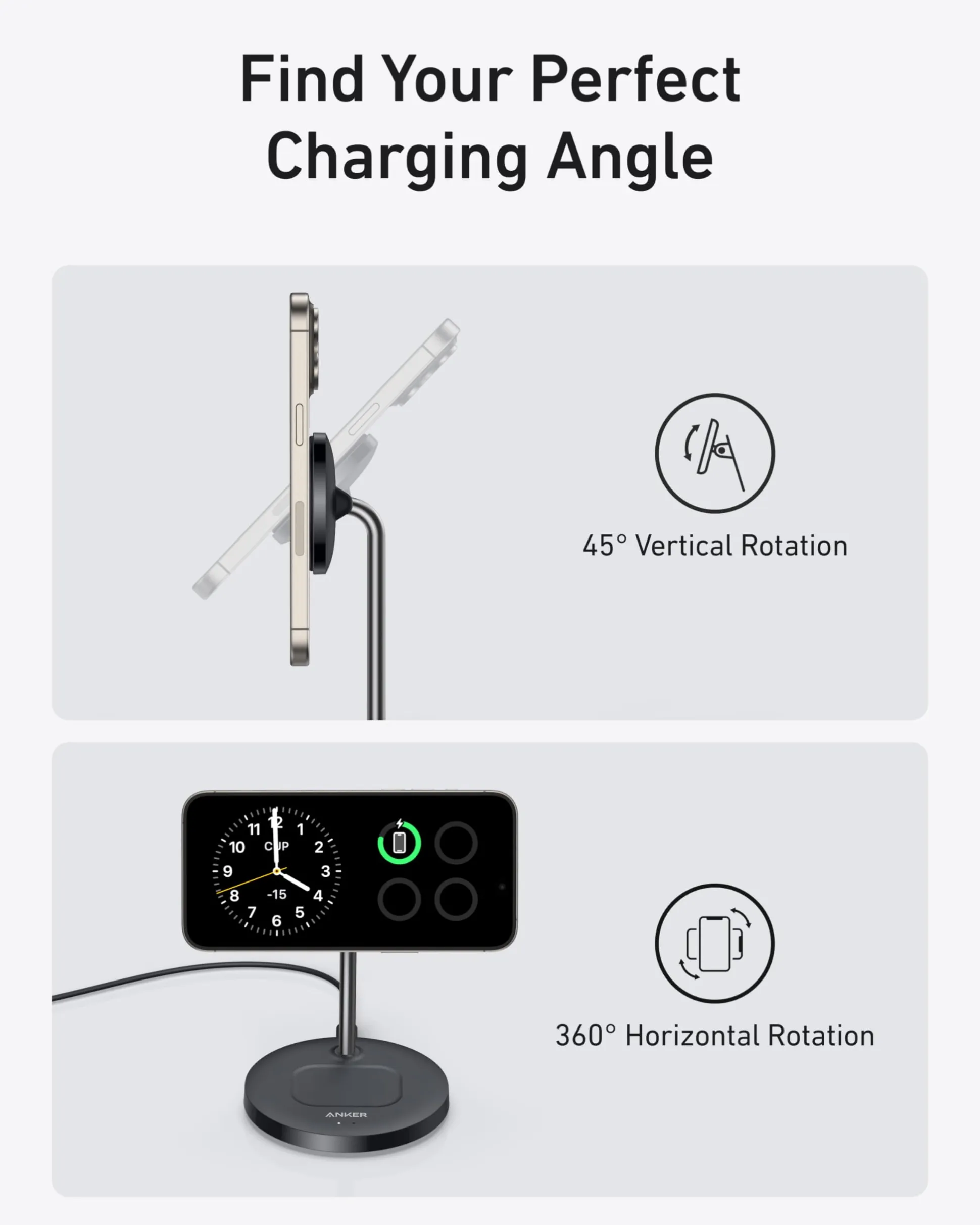 Anker MagGo Wireless Charger (2-in-1, Stand)