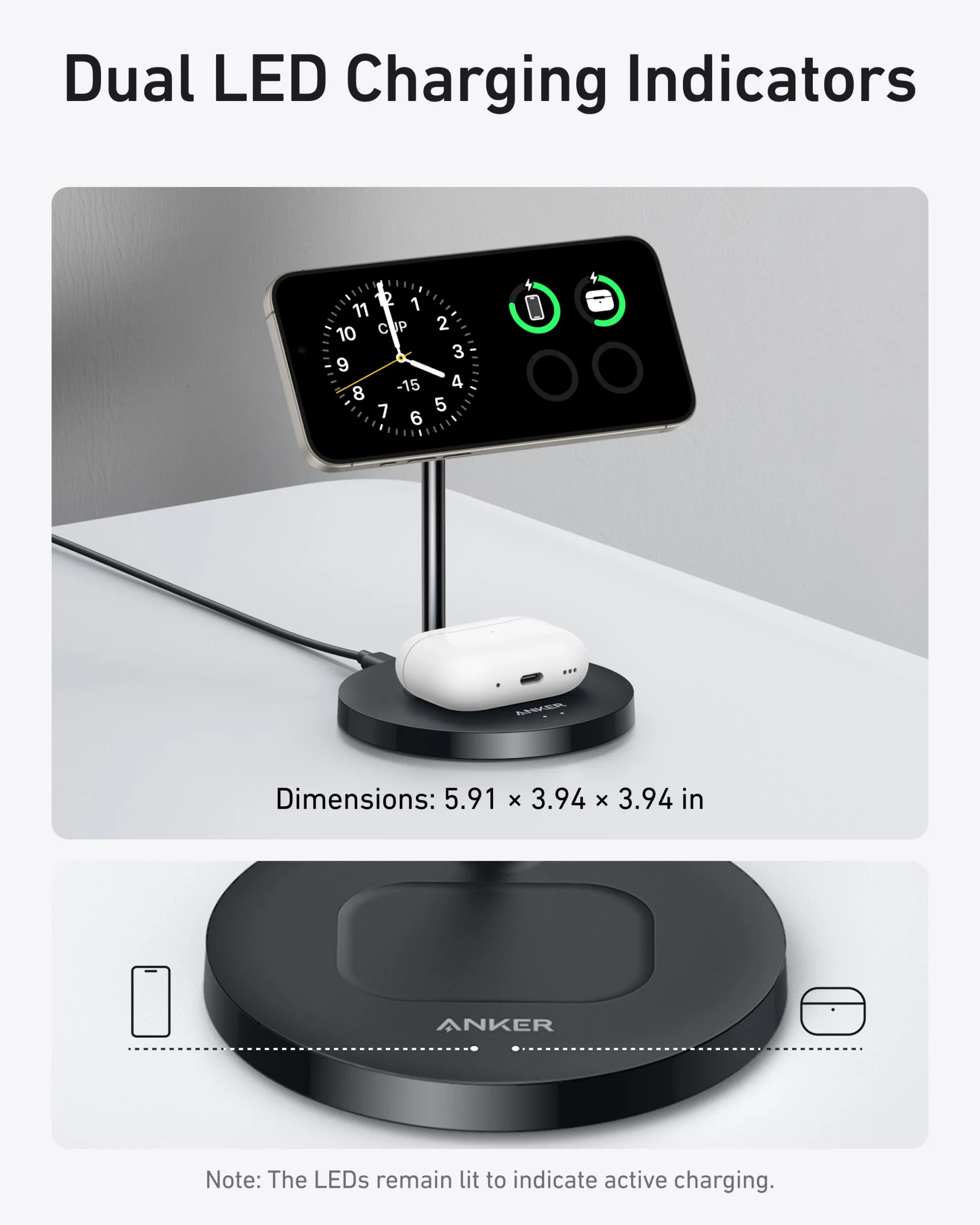 Anker MagGo Wireless Charger (2-in-1, Stand)