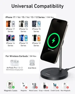 Anker MagGo Wireless Charger (2-in-1, Stand)