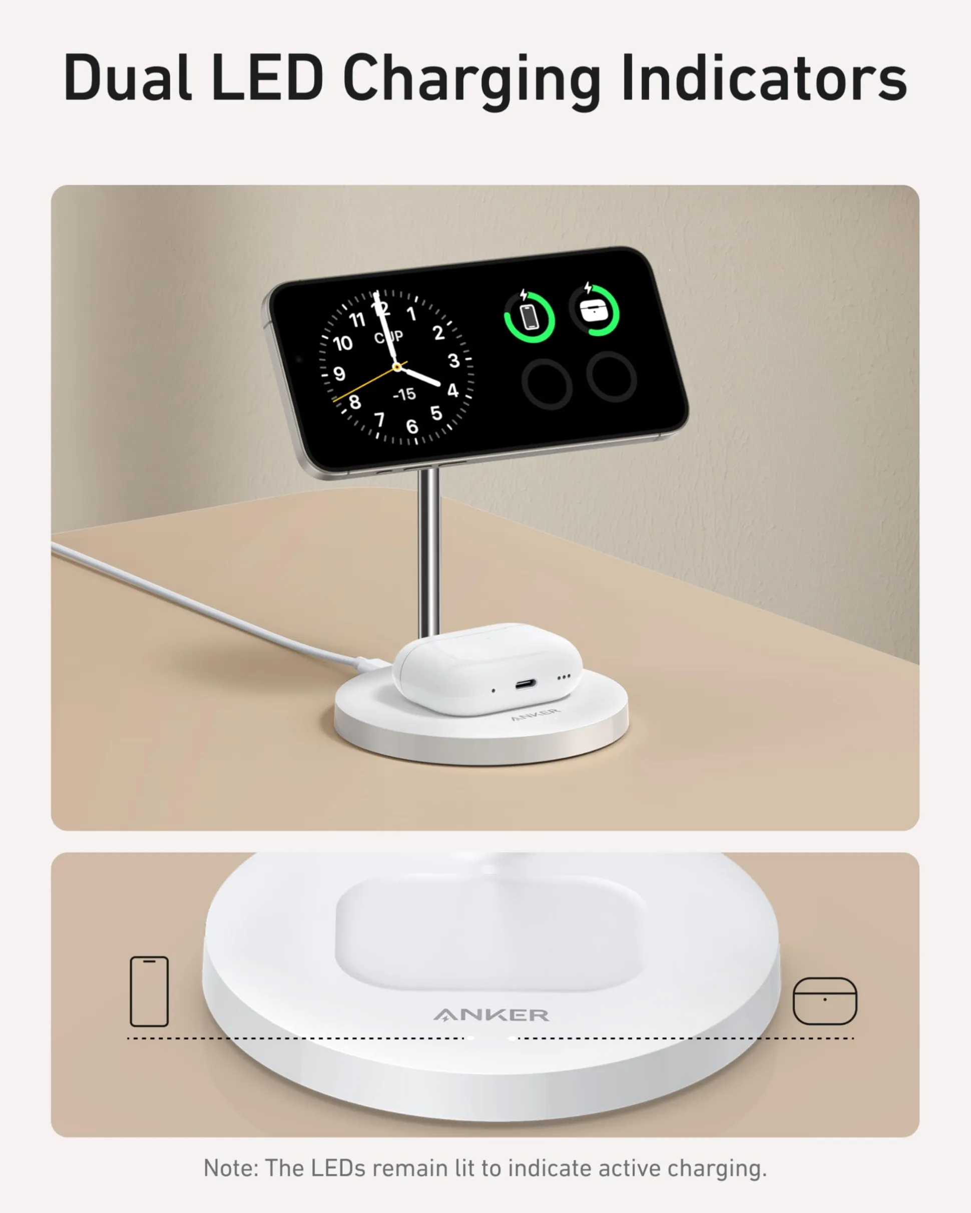 Anker MagGo Wireless Charger (2-in-1, Stand)
