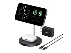 Anker MagGo Wireless Charger (2-in-1, Stand, 40W Adapter Included)