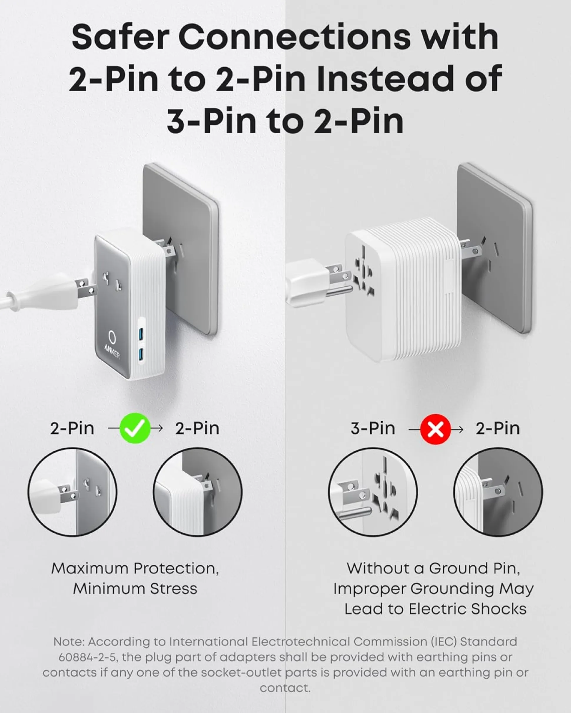 Anker MagGo Wireless Charging Station (Foldable 3-in-1) and Anker Nano Travel Adapter (5-in-1, 20W, 1-Pack)
