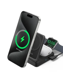 Anker MagGo Wireless Charging Station (Foldable 3-in-1) and Tech Storage Bag