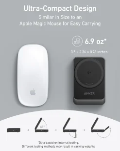 Anker MagGo Wireless Charging Station (Foldable 3-in-1) and Tech Storage Bag