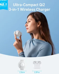 Anker MagGo Wireless Charging Station (3-in-1, Foldable Pad)