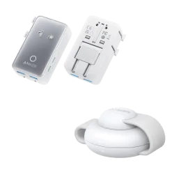 Anker MagGo Wireless Charging Station (3-in-1, Foldable Pad) and Anker Nano Travel Adapter (5-in-1, 20W, 1-Pack)