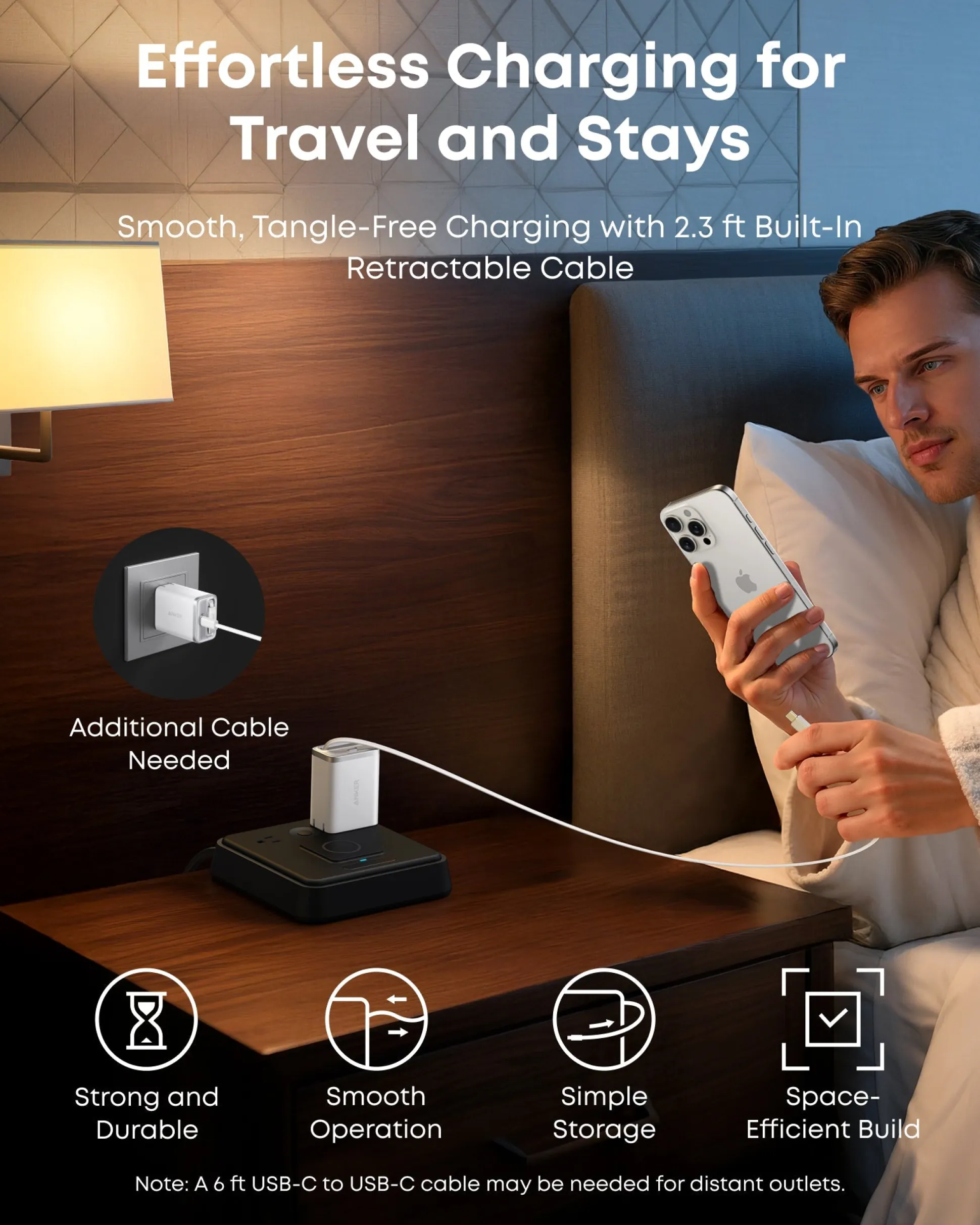 Anker Nano Charger (35W, Built-In Retractable USB-C Cable)