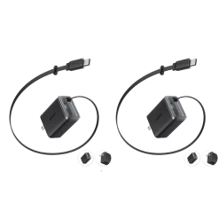 Anker Nano Charger (35W, Built-In Retractable USB-C Cable) —2- Pack