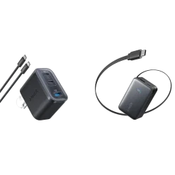 Anker Nano Charger (70W, 3 Ports) and Anker Nano Power Bank (10K, 45W, Built-In Retractable USB-C Cable)
