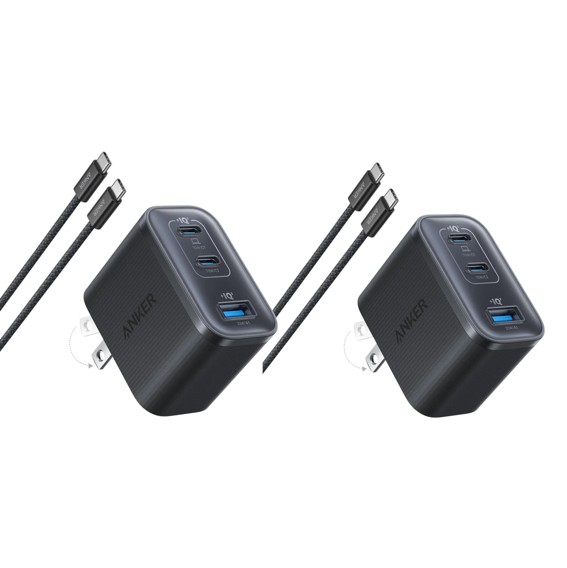 Anker Nano Charger (70W, 3 Ports) -2 Pack