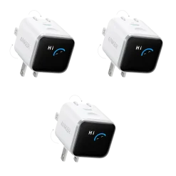 Anker Nano Charger (45W, Smart Display, 180° Foldable, 3-Pack)