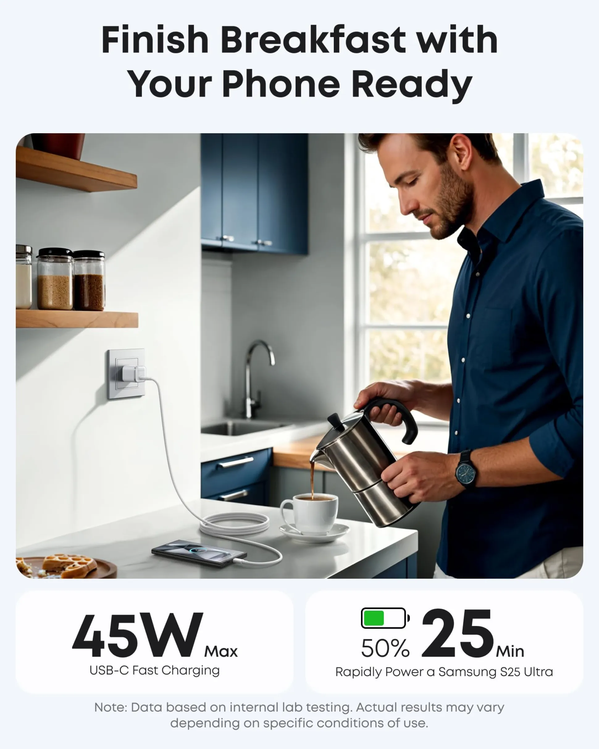 Anker Nano Charger (45W) with USB-C to USB-C Cable