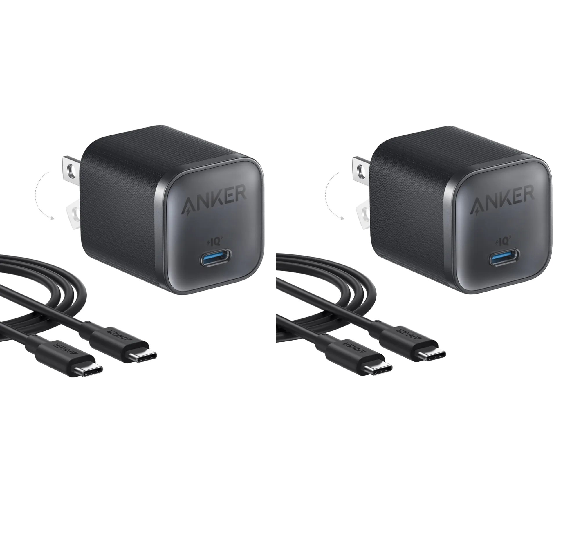 Anker Nano Charger (45W) with USB-C to USB-C Cable 2-Pack