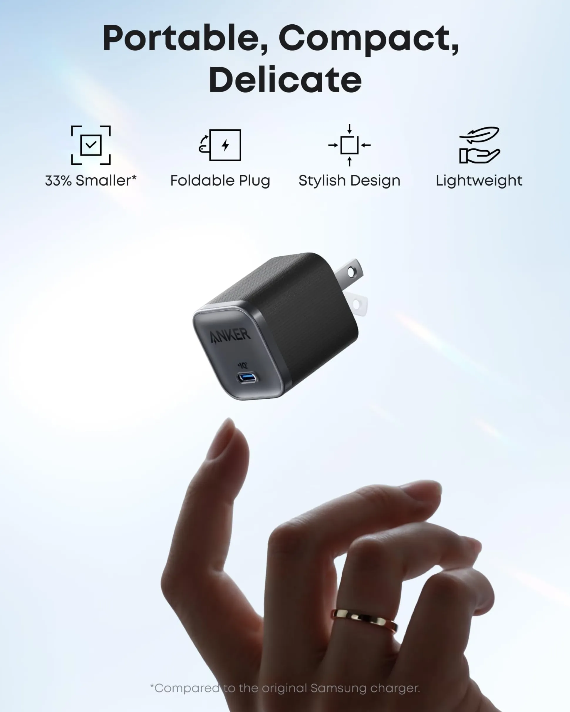 Anker Nano Charger (45W) with USB-C to USB-C Cable 2-Pack