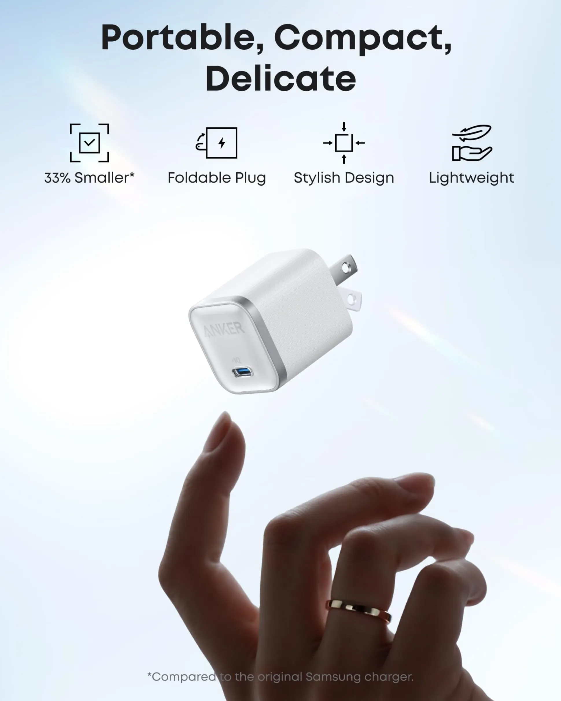 Anker Nano Charger (45W) with USB-C to USB-C Cable 2-Pack