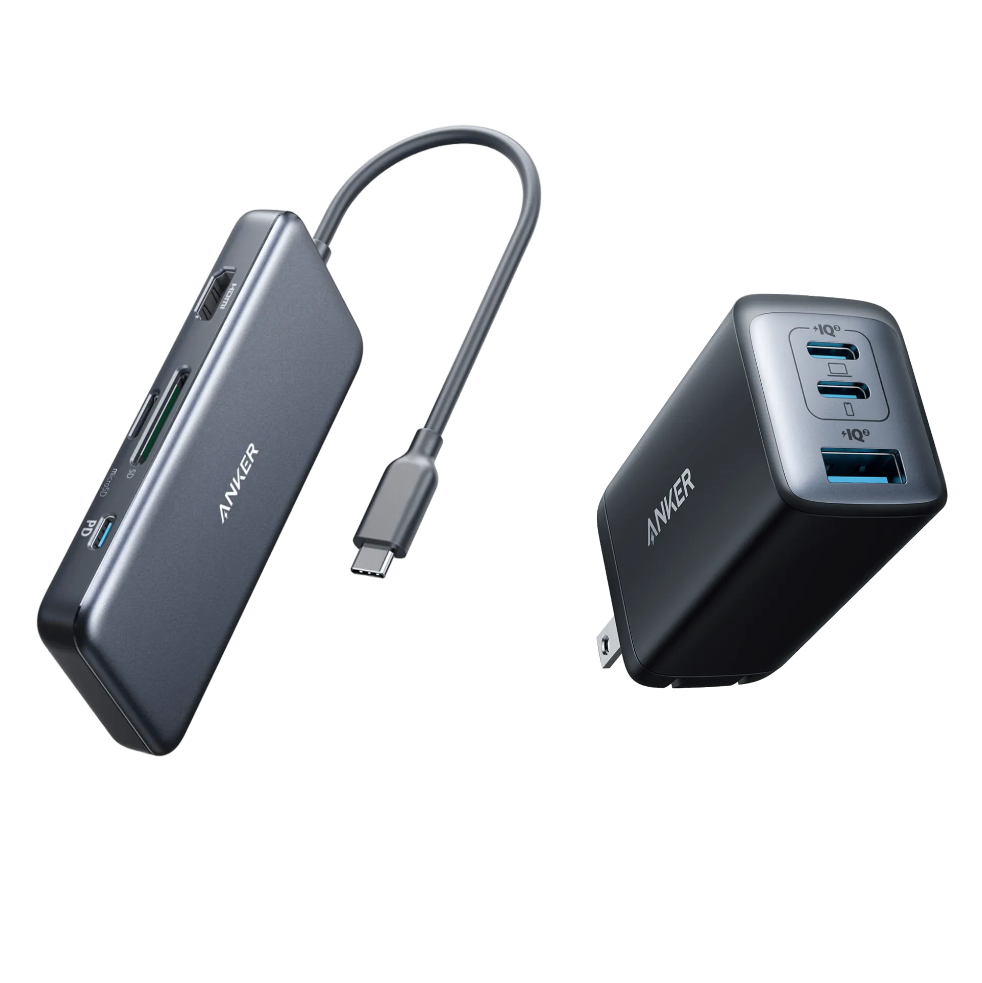 Anker Nano Charging Station (6-in-1, 67W) and Anker 341 USB-C Hub (7-in-1)