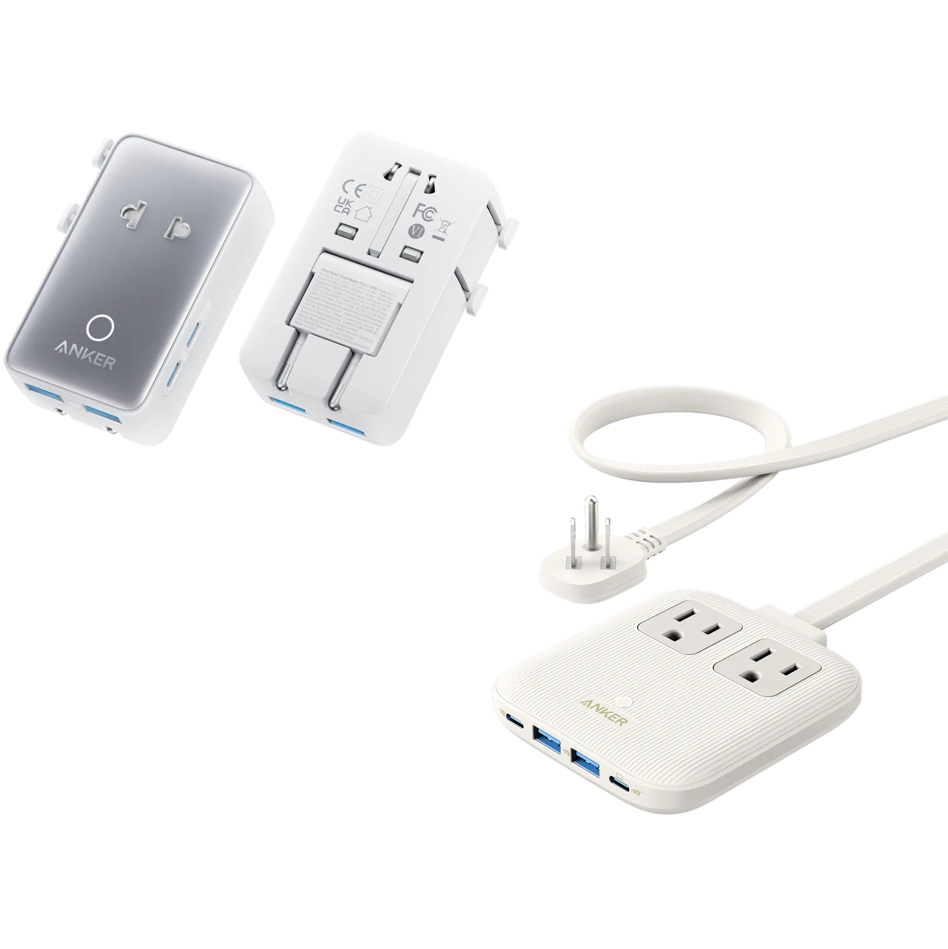 Anker Nano Charging Station (6-in-1, 67W) and Anker Nano Travel Adapter (5-in-1, 20W, 1-Pack)