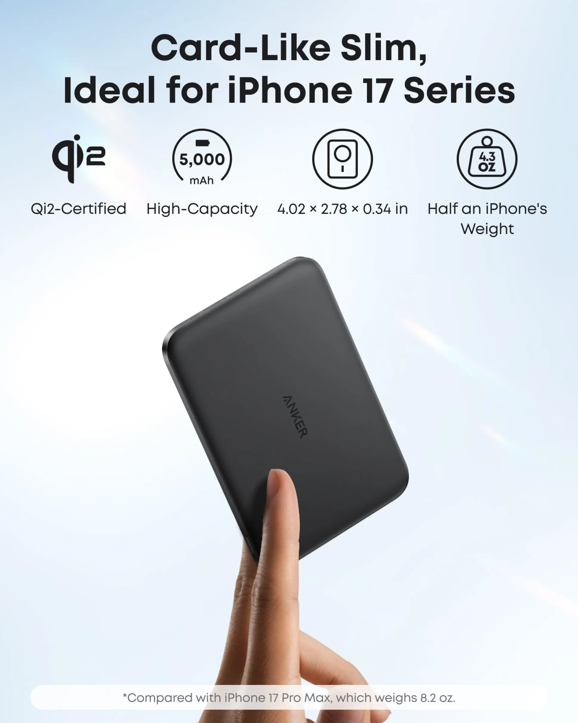 Anker Nano Power Bank (5K, MagGo, Slim)