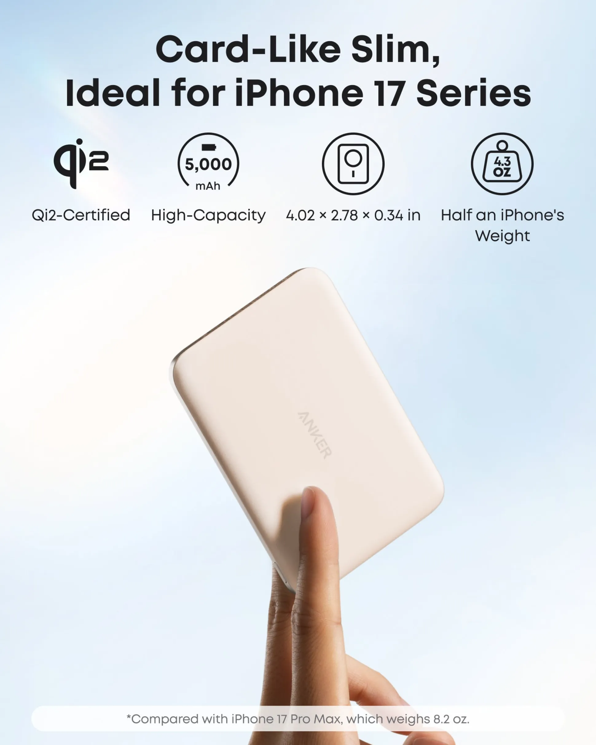 Anker Nano Power Bank (5K, MagGo, Slim)