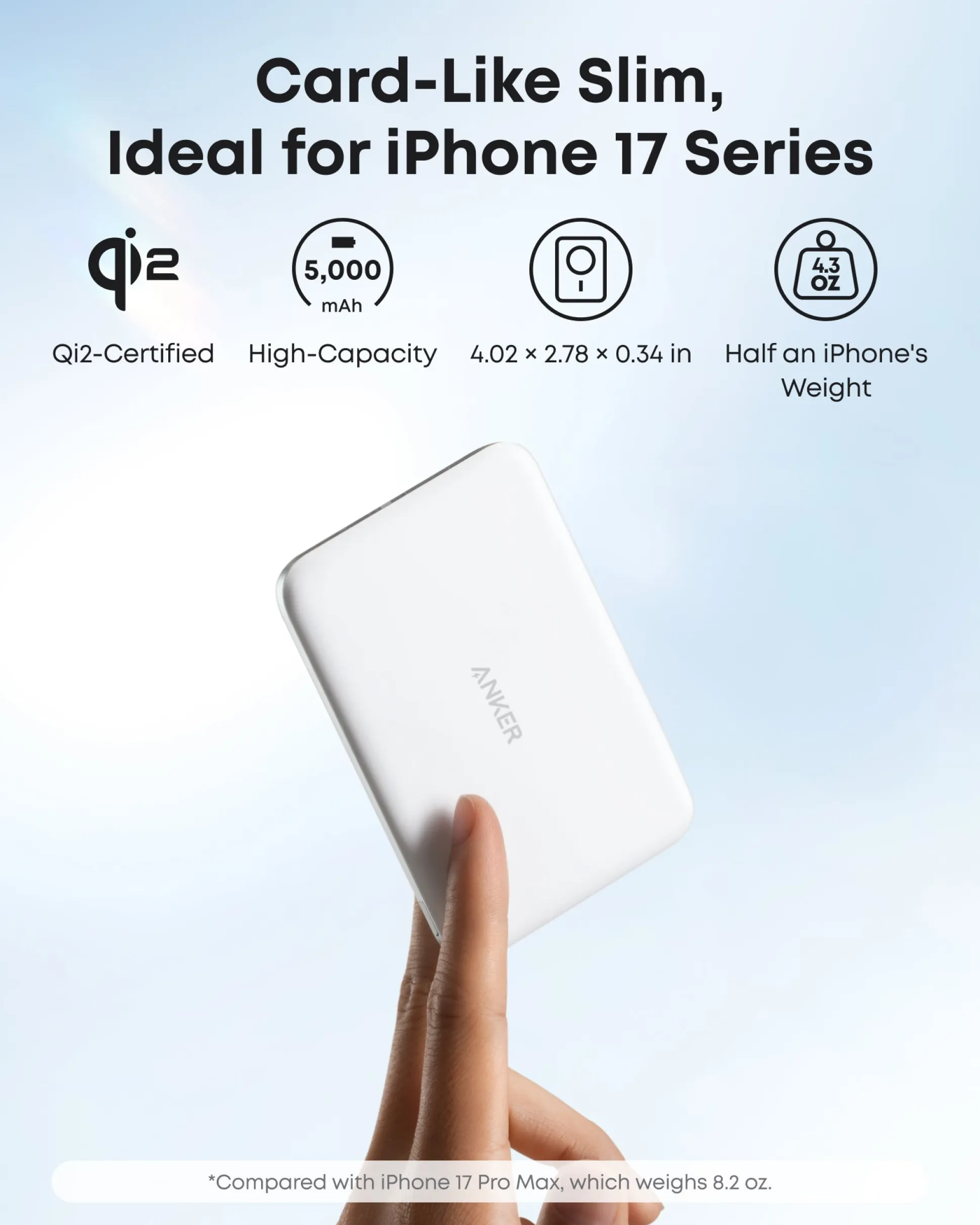 Anker Nano Power Bank (5K, MagGo, Slim)