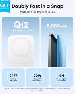 Anker Nano Power Bank (5K, MagGo, Slim) WM