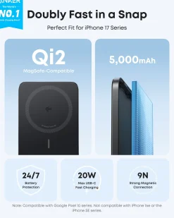Anker Nano Power Bank (5K, MagGo, Slim) | Customizable