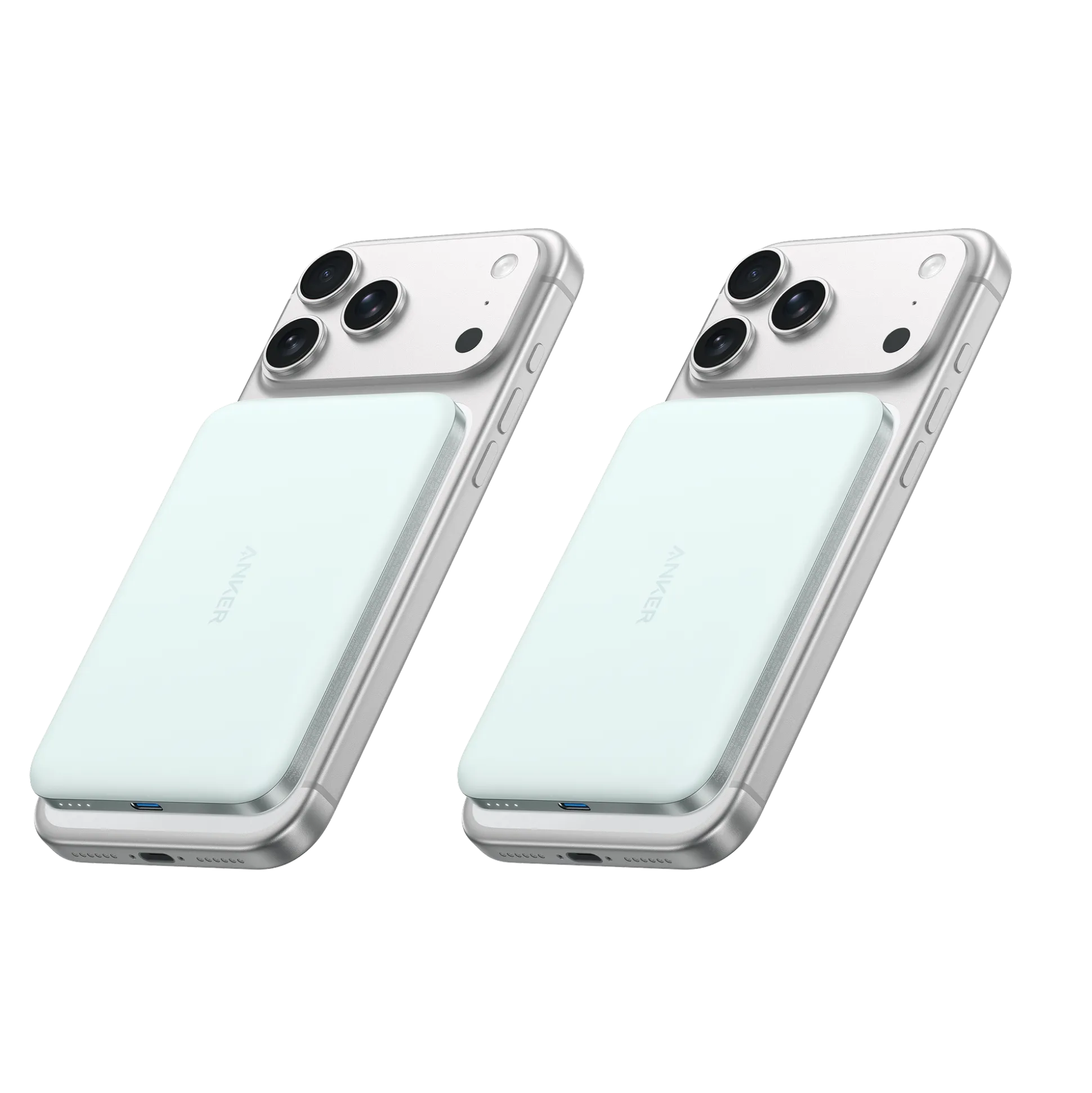Anker Nano Power Bank (5K, MagGo, Slim), 2-pack