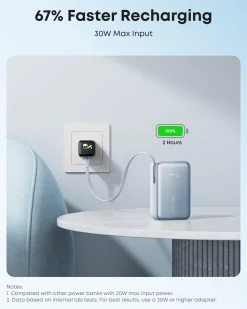 Anker Nano Power Bank (10K, 45W, Built-In Retractable USB-C Cable)