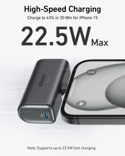 Anker Nano Power Bank (22.5W, Built-In USB-C Connector)