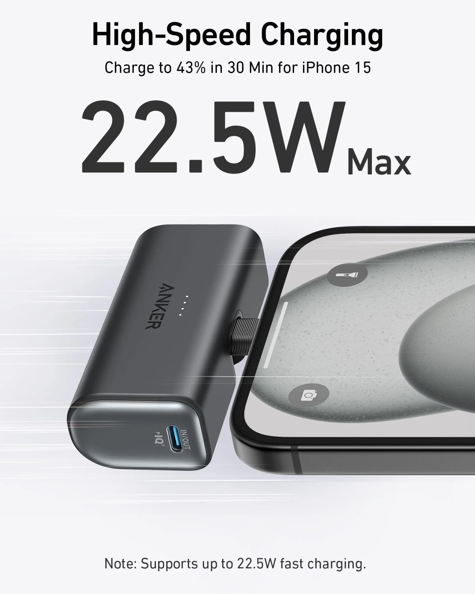 Anker Nano Power Bank (22.5W, Built-In USB-C Connector)