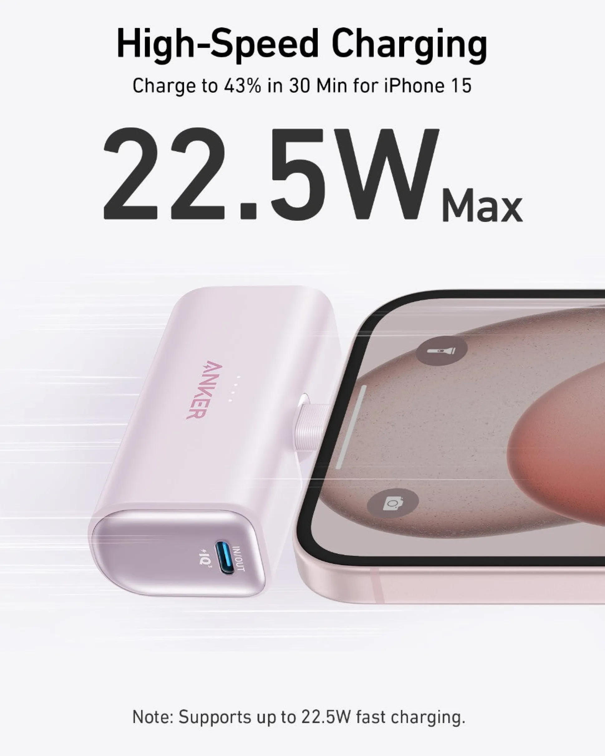 Anker Nano Power Bank (22.5W, Built-In USB-C Connector)