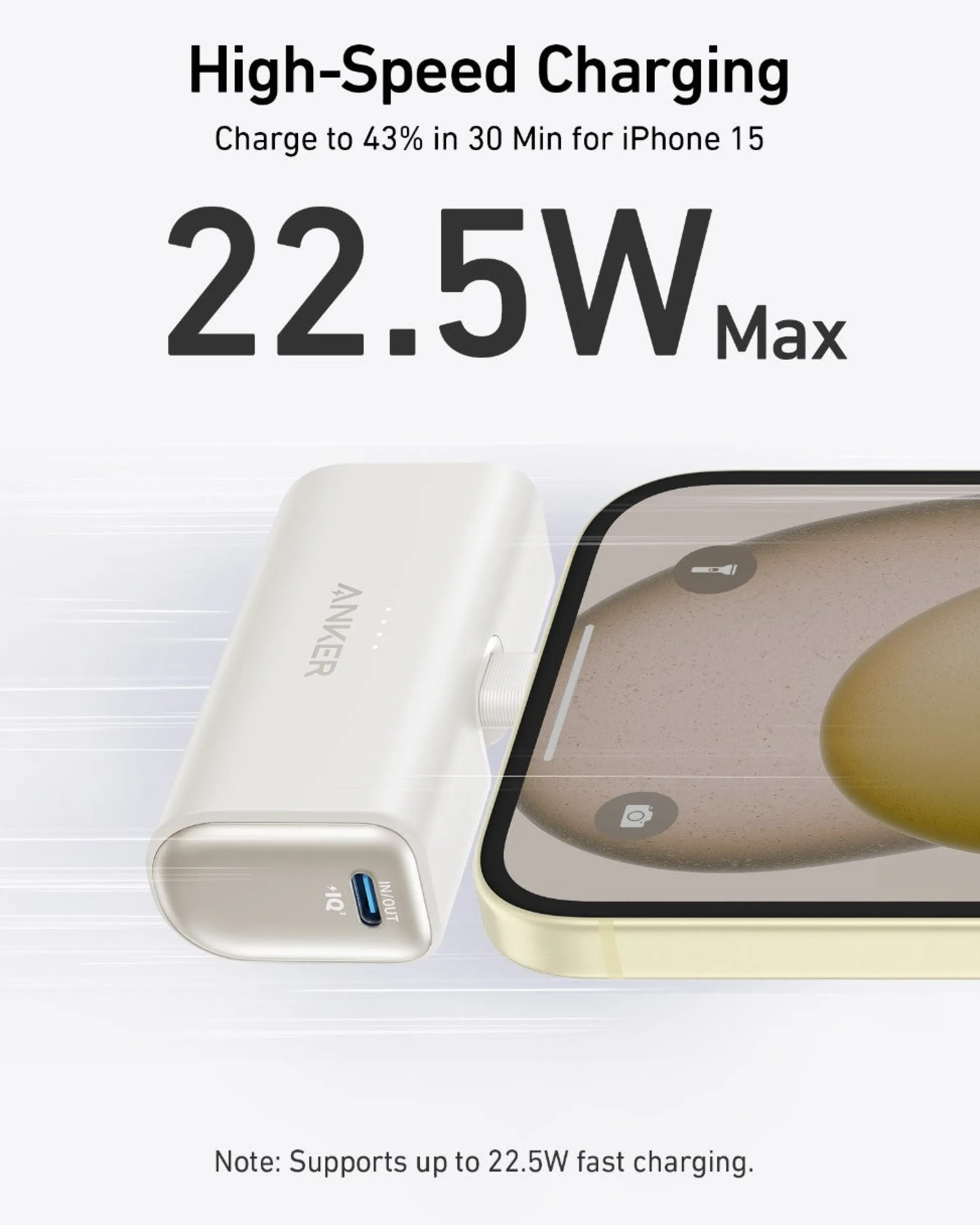 Anker Nano Power Bank (22.5W, Built-In USB-C Connector)