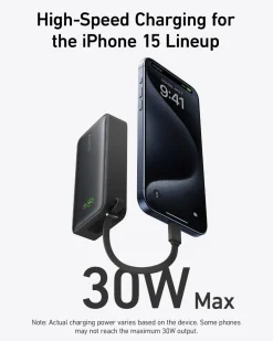 Anker Nano Power Bank (30W, Built-In USB-C Cable)