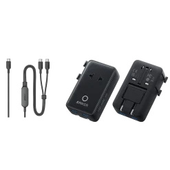 Anker Nano Travel Adapter (5-in-1, 20W, 1-Pack) and Anker 140W 2-in-1 USB-C to USB-C Cable