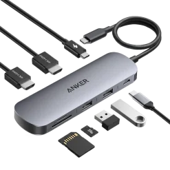 Anker Nano USB-C Hub (8-in-1, Dual Display)
