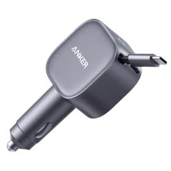Anker Nano 75W Car Charger and Anker Prime USB-C to USB-C Cable (240W, Upcycled-Braided)