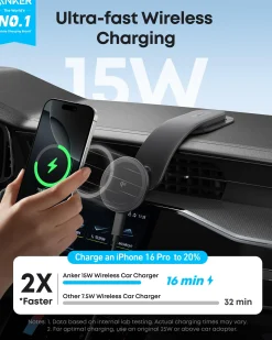 Anker Nano Wireless Car Charger (Magnetic, Detachable Pad)