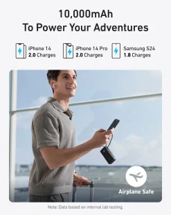 Anker Power Bank (10K, Fusion, Built-In Cable)